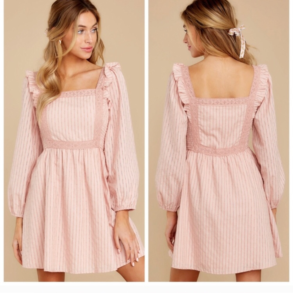 Red Dress Boutique Pink Striped Smocked Dress